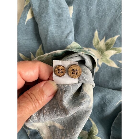 Tommy Bahama Mens XXL Blue Hawaiian Bahama Floral 100% Silk Button Shirt Y2K - Picture 8 of 11